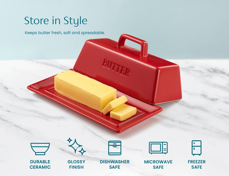 Ceramic Butter Dish with Lid