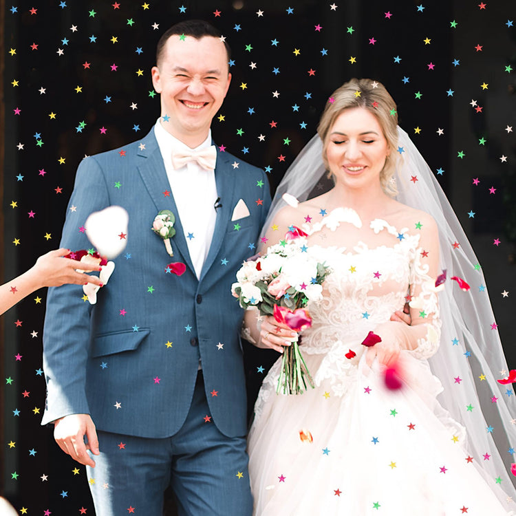 Rainbow Star Confetti Glitter Star Confetti Party Supplies