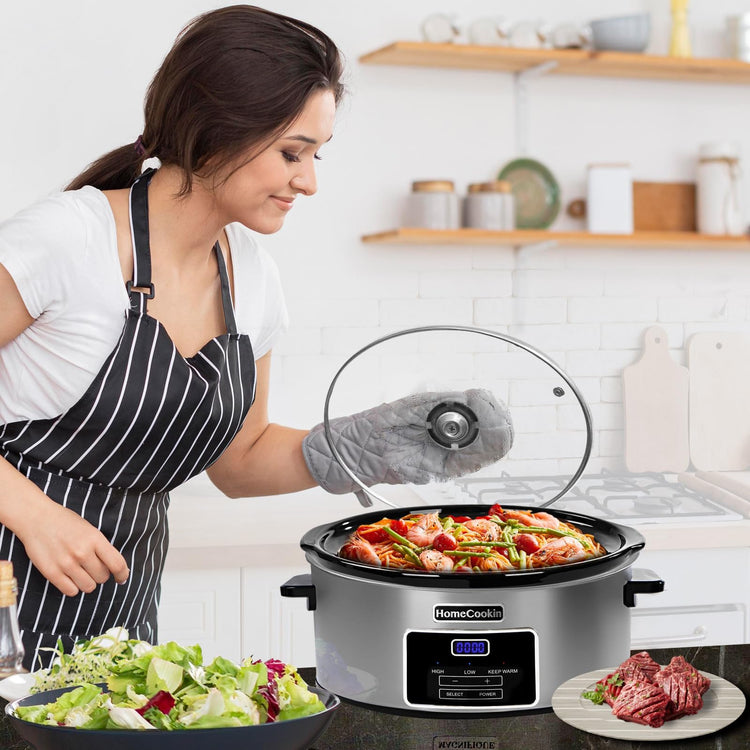7 Quart Programmable Slow Cooker with Keep Warm Setting