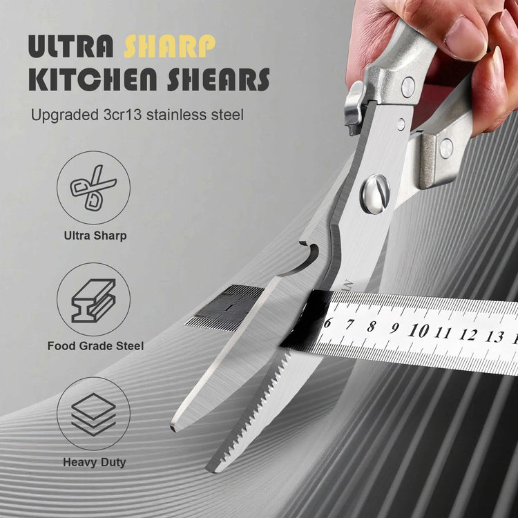 Kitchen Scissors Set Heavy Duty Spring Loaded All Purpose for Food (2 Count)