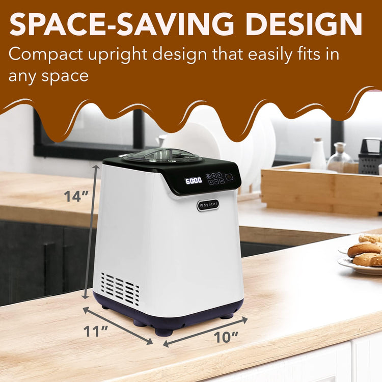 Ice Cream Maker with Compressor & Timer