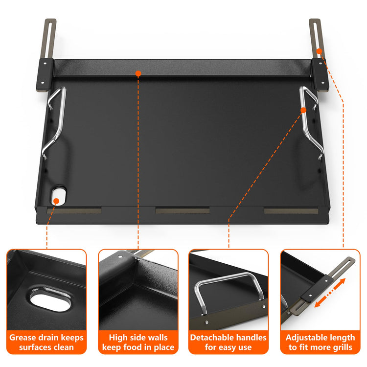 Adjustable Griddle Insert for Gas Grill