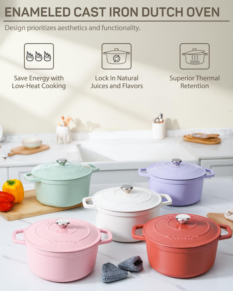 6 QT Dutch Oven Pot with Lid