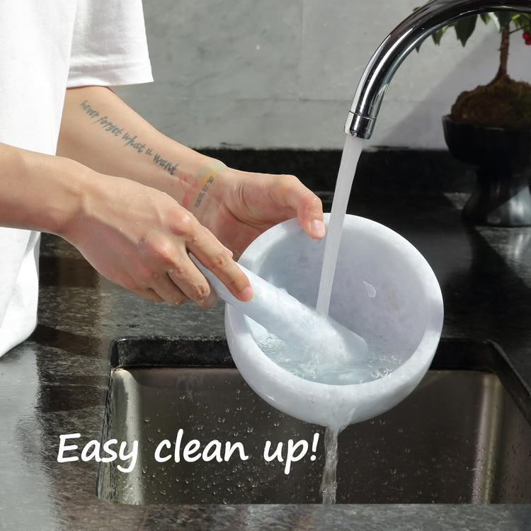 Luxury Marble Mortar and Pestle Set