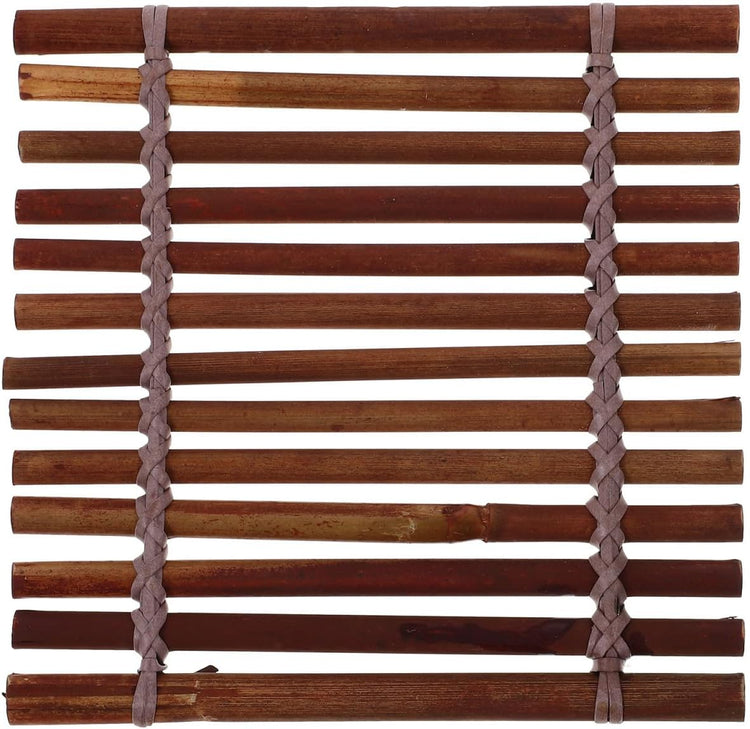BESTOYARD 5.11-Inch Japanese Sashimi Bamboo Sheet- Decorative Platter Sushi Making Rolling Mats for Seafood Presentation Table Decor