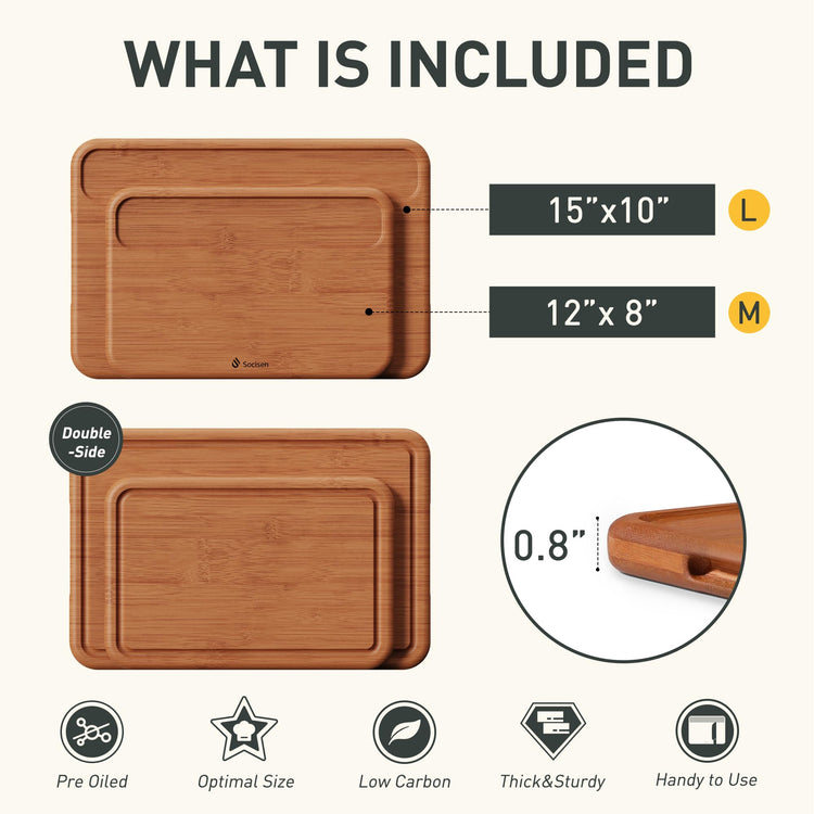 2 Packs Wood Cutting Board (2 Count)