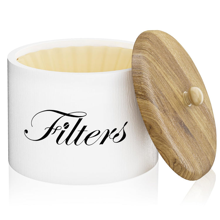 Wooden Coffee Filter Holder with Lid