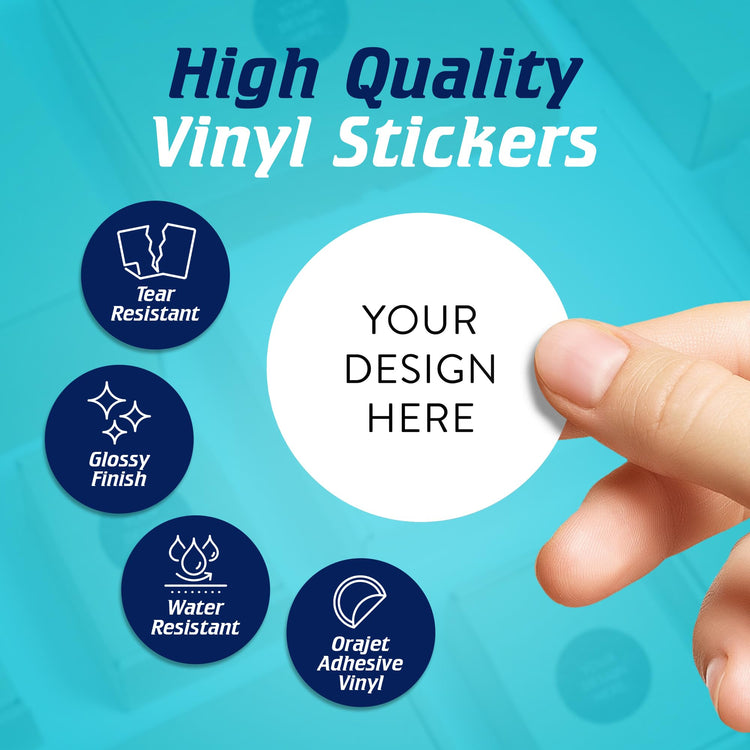 Custom Vinyl Stickers Your Image (100 Count)