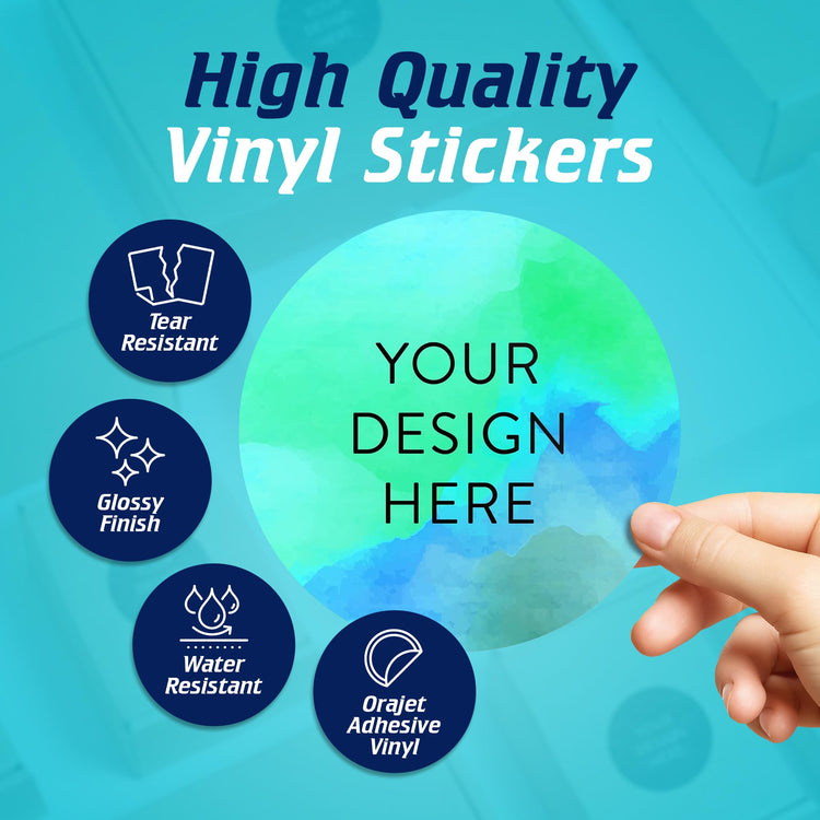 100 Custom Vinyl Stickers (100 Count)