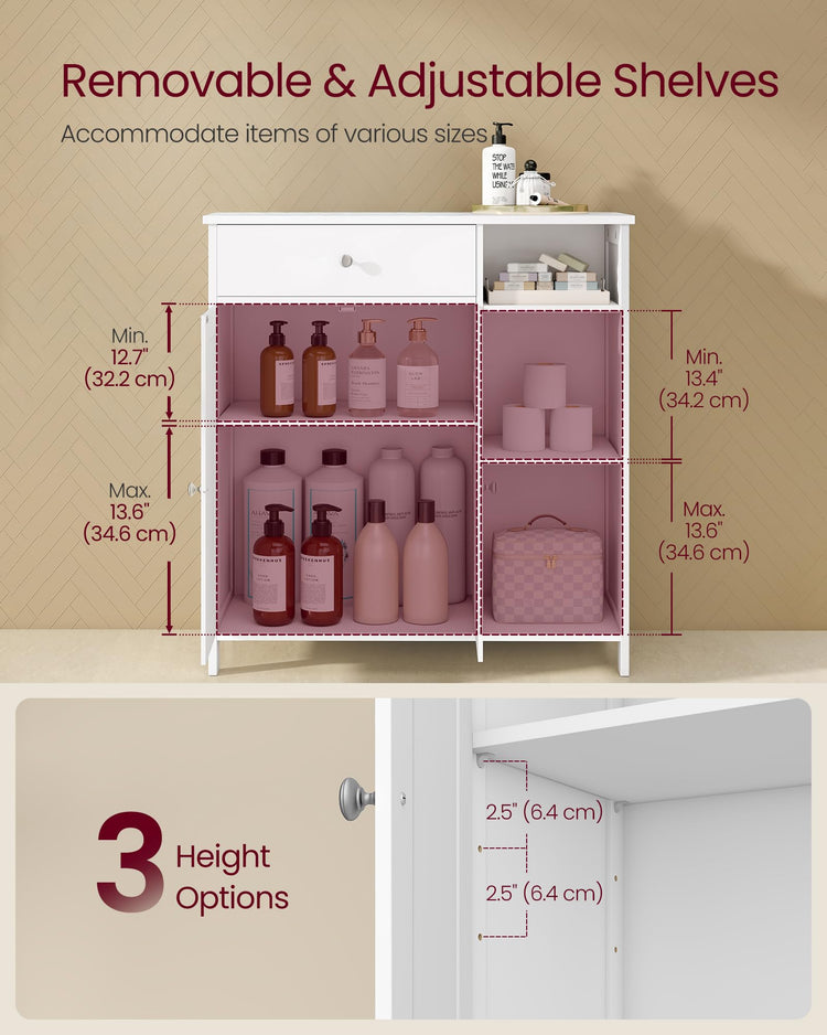 Floor Storage Cabinet with Drawer