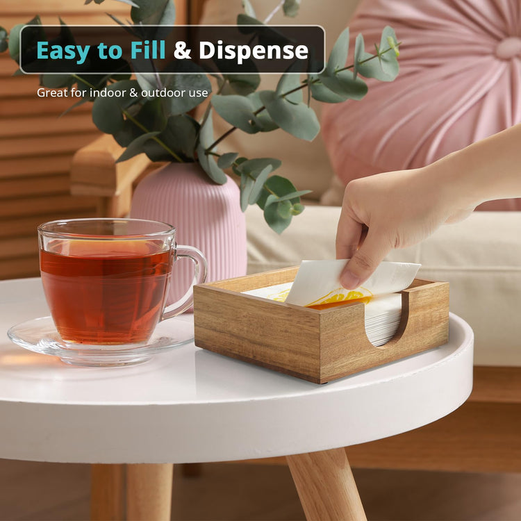 Acacia Wood Cocktail Napkin Holder