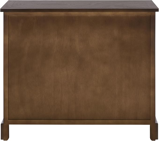 SAFAVIEH Home Collection – Herman Dark Chocolate Storage Unit, 2-Drawer 4-Basket Mixed-Material Organizer, Fully Assembled (AMH5702H)
