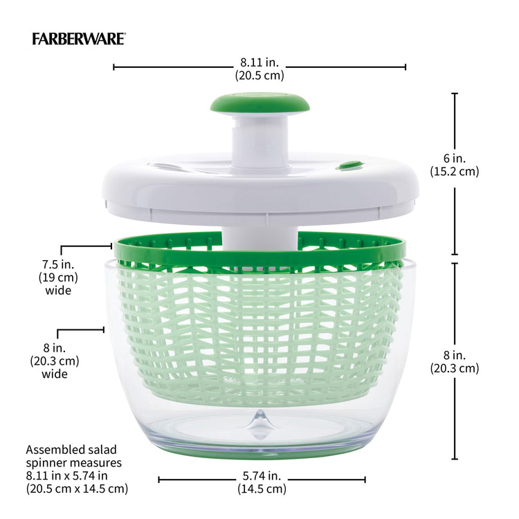 Pro Small Salad Spinner with Pump Lid