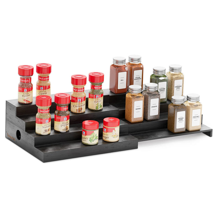Bamboo Spice Rack Organizer for Cabinet