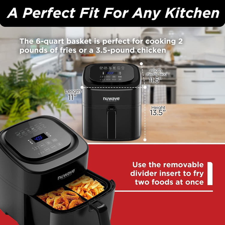 6 quart Brio Healthy Digital Air Fryer with One