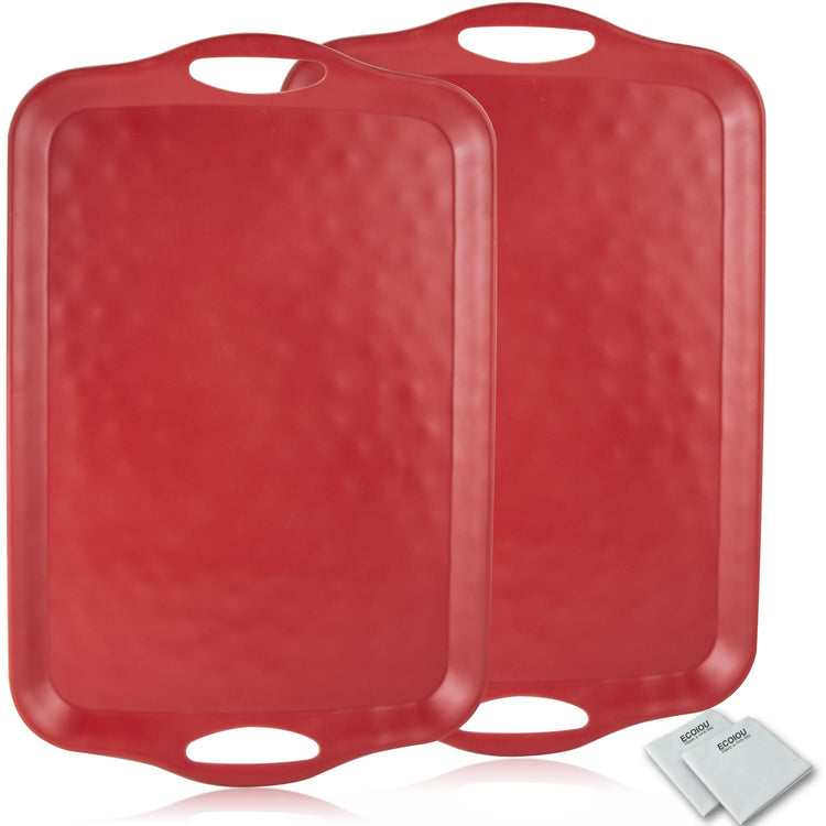 20x13 inch Extra Large Serving Tray with Handles (2 Count)