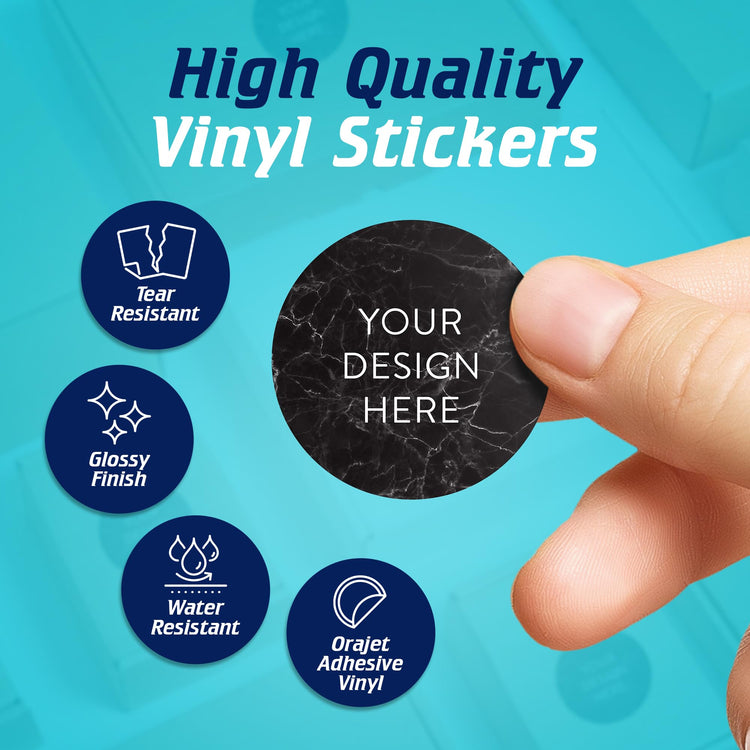 Custom Vinyl Stickers Your Image (100 Count)