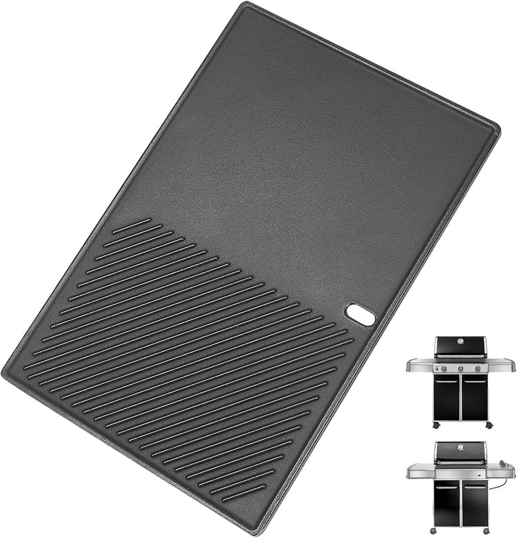 7566 Cast Iron Griddle for Weber Genesis 300 Series Grills β Compatible with Genesis E310, E320, E330, Cast Iron Reversible Griddle Plate Replacement for Weber 7524, 1 Pack