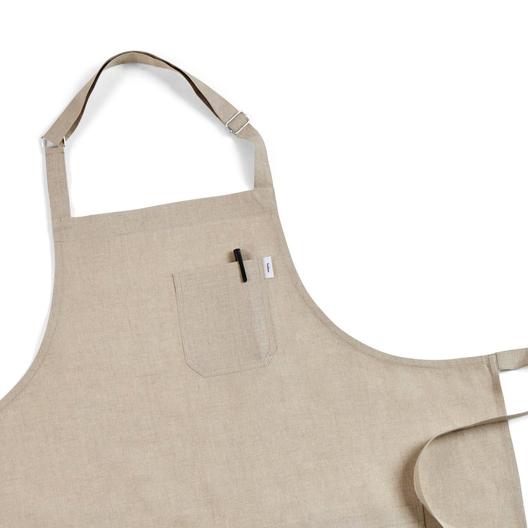 100% Pure Linen Apron Natural Adjustable