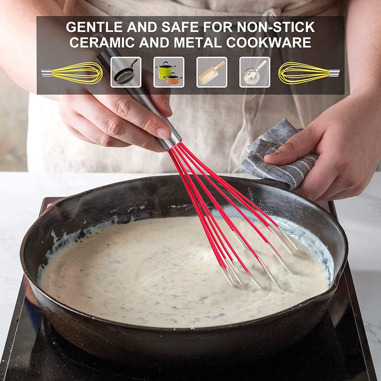 4 Pieces Silicone Whisks Set (4 Count)