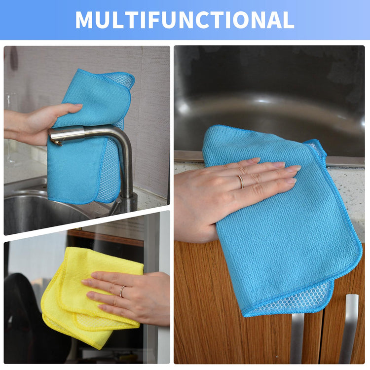Dish Cloths for Washing Dishes with Scrub Side (9 Count)