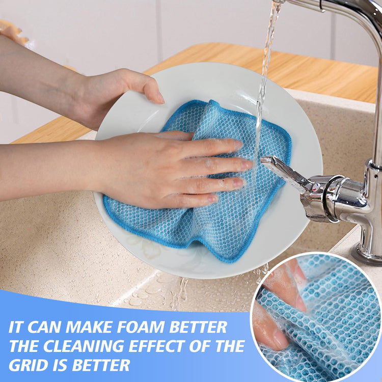 Dish Cloths for Washing Dishes with Scrub Side (9 Count)