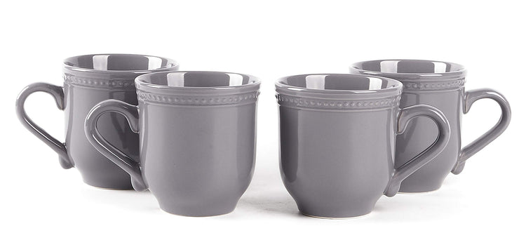HomeVSS 16 Piece Pearl Dots Stoneware Dinnerware Set