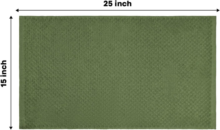 Artoid Mode Ring Spun Cotton Green Kitchen Dish Towels, 15x25 Inch Ultra Soft Absorbent Quick Drying Household Cleaning Tea Towels Bar Towels Set of 6 - Nestoria