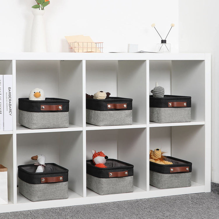 Small Storage Baskets for Shelves (6 Count)