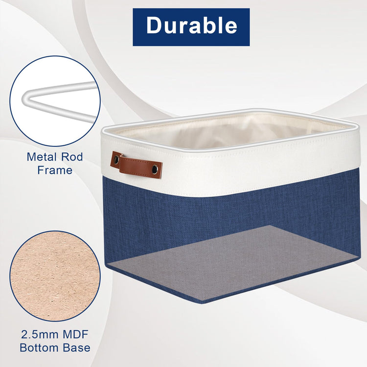 Storage Bins Large Fabric Storage Baskets for Shelves 3 Pack (3 Count)
