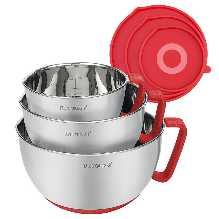 Stainless Steel Mixing Bowls Set with Lids