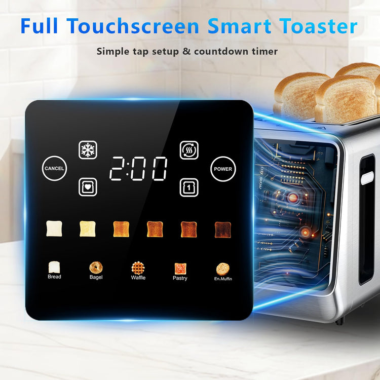4 Slice Long Slot Touch Screen Toaster