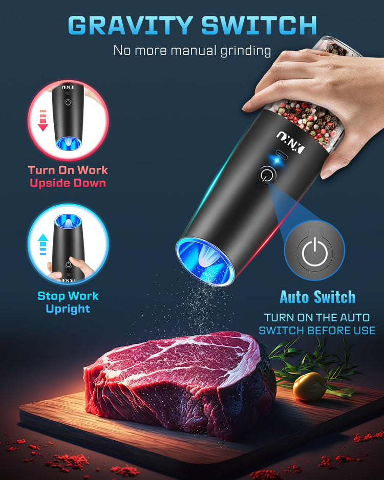 XinXu Rechargeable Pepper and Salt Grinder Set