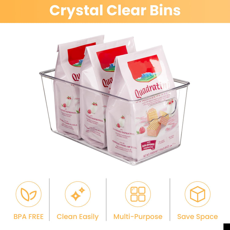 4 Pack Clear Storage Bins (4 Count)