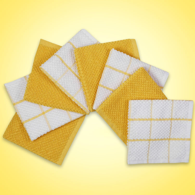 Cotton Kitchen Dish Cloths Set of 8 (8 Count)