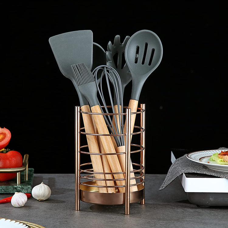 Copper Kitchen Utensil Holder for Kitchen Counter