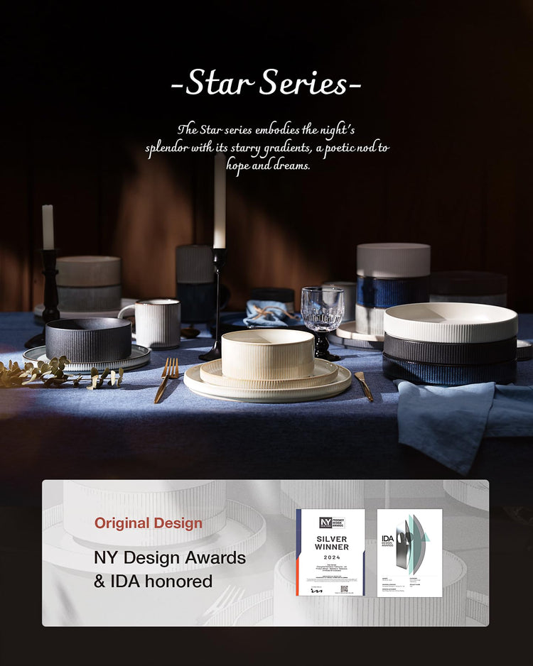 Star 8.25" Pasta Bowls Set of 6 (6 Count)