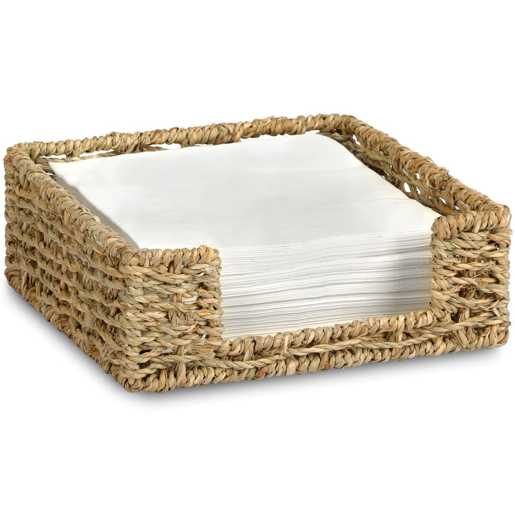 Napkin Holder Wicker Woven Basket Kitchen Decor for Table Dinner Paper Tray