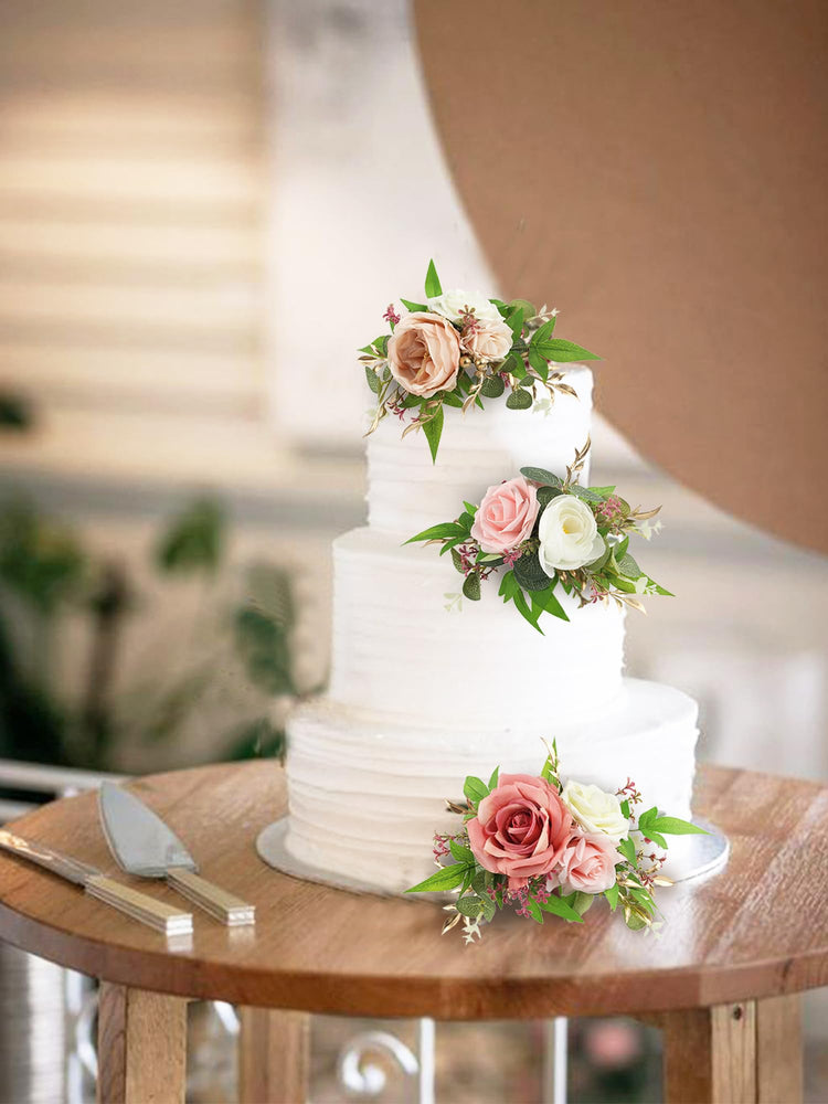 3Pcs Premade Cake Flowers (3 Count)