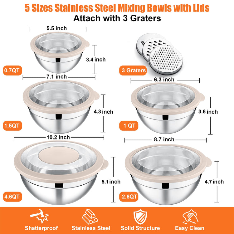 Mixing Bowls Set of 5 (5 Count)