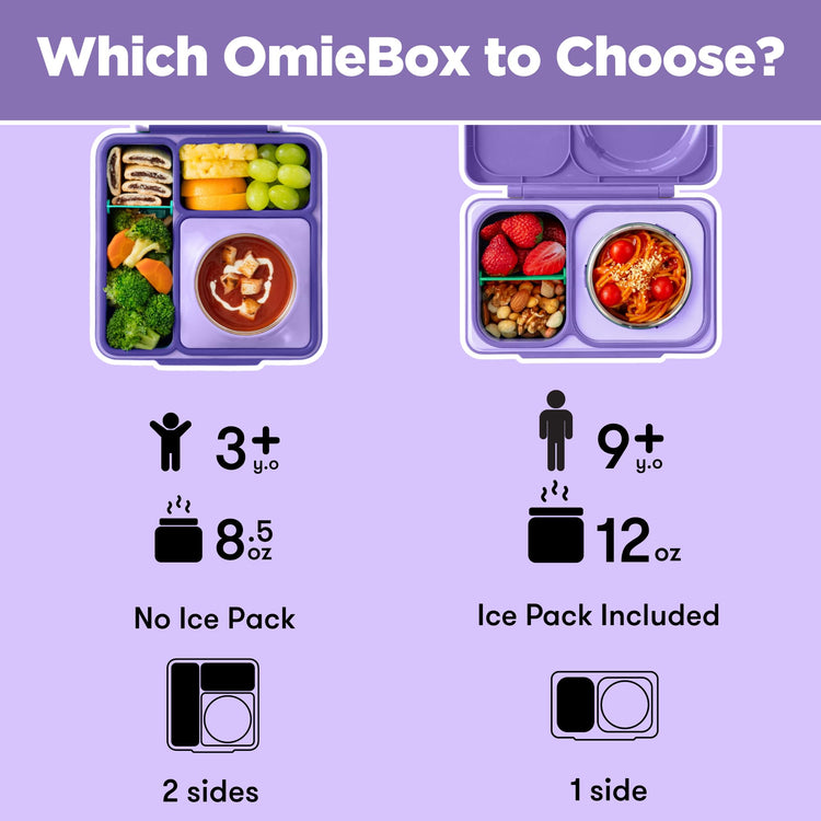 OmieBox Kids Insulated Leakproof Bento Lunch Box with Food Jar