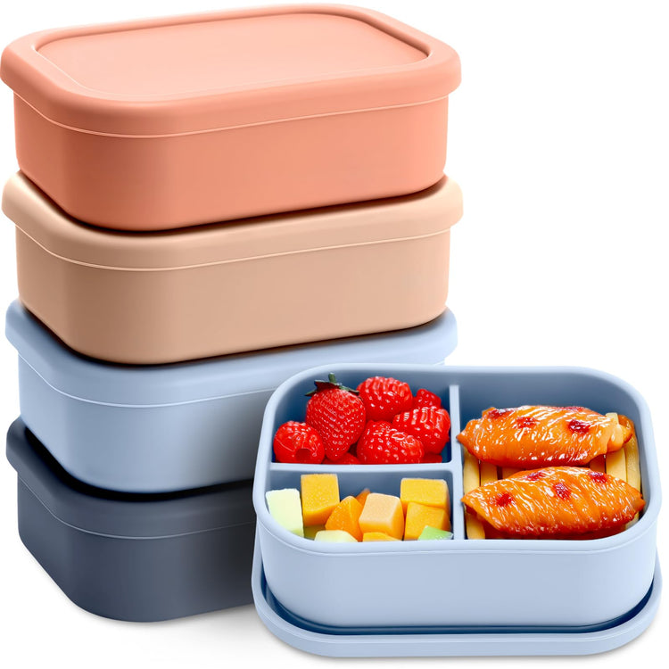 4 Pcs Silicone Bento Box (4 Count)