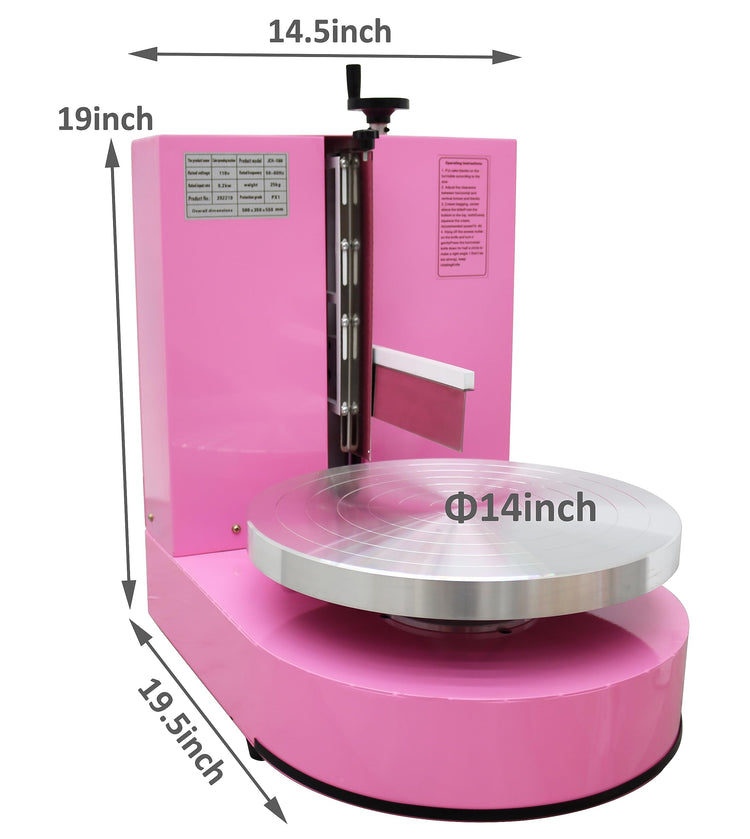 Cake Decorating Coating Machine Cream Spreading Automatic Frosting Turntable with Graduated Scraper 60
