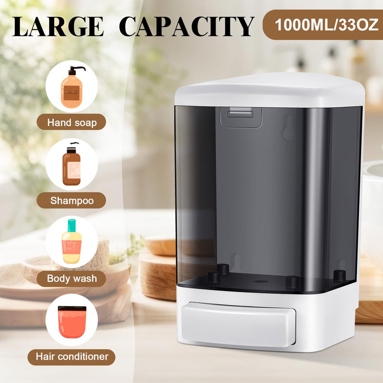 4 Pcs Wall Mounted Soap Dispenser (4 Count)