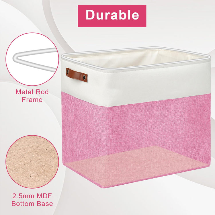 Large Fabric Storage Baskets (3 Count)