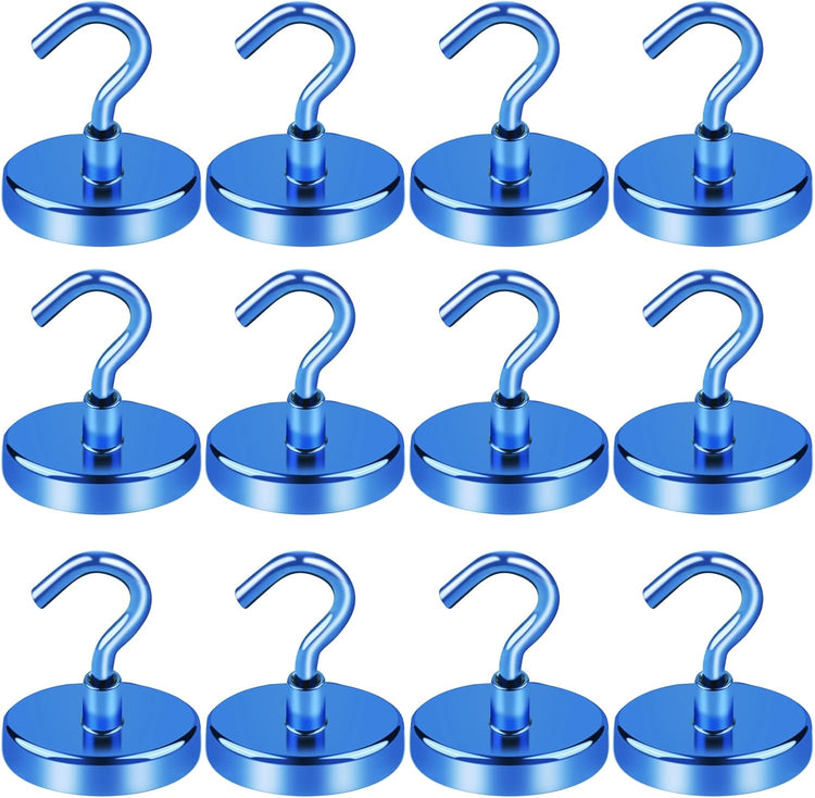 LOVIMAG Magnetic Hooks for Cruise Cabins, Cruise Essentials Must Haves, Cruise Magnets, Magnetic Key Holder, Strong Magnetic Hooks for Hanging, Fridge, Grill -12 Pack
