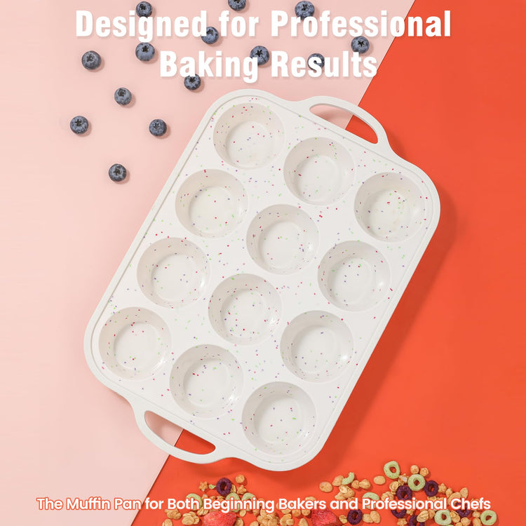 Silicone Muffin Pans for Baking 1 Pack
