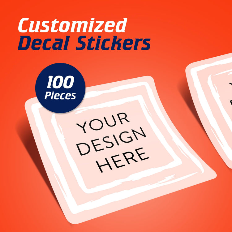 Custom Vinyl Stickers Your Image (100 Count)