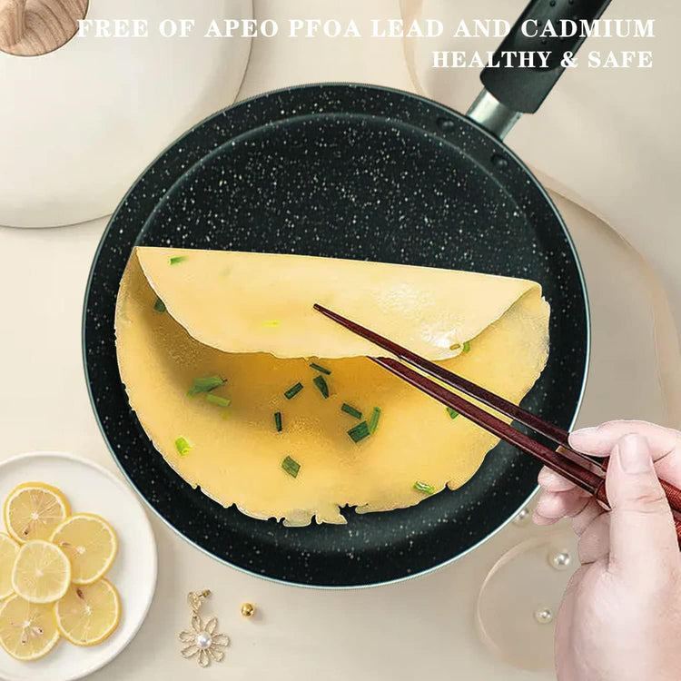 Nonstick Dosa Pan, Crepe Pan,Comal Para Tortillas, Non-Stick Pancake Griddle Compatible with Induction, also for Crepes.9.5 inch