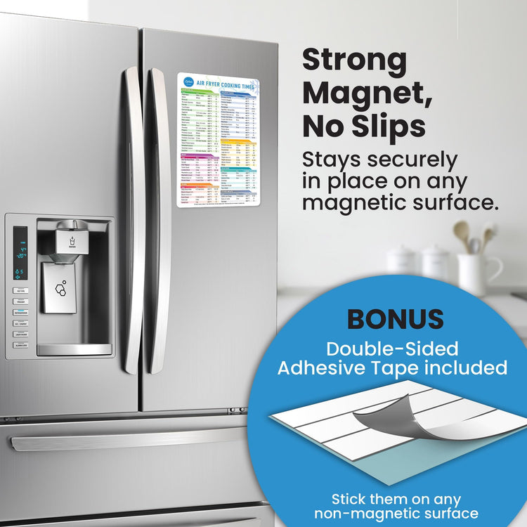 Air Fryer Magnetic Cheat Sheet Set